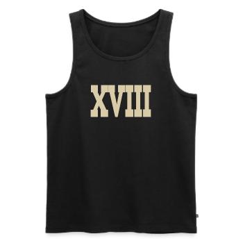 Römische Zahlen - Männer Premium Bio Tank Top - Schwarz - Vorne - Michal (187cm)