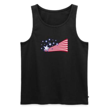 USA drapeau - Débardeur bio Premium Homme - noir - Devant - Michal (187cm)
