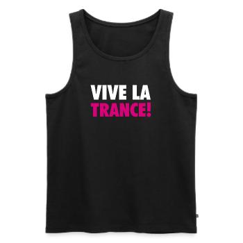 Vive La Trance! (rose) - Débardeur bio Premium Homme - noir - Devant - AI Model Male 178 light (178cm)
