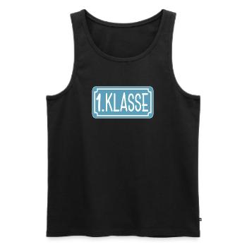 Schulanfang 1. Klasse - ERSTKLASSIG - Männer Premium Bio Tank Top - Schwarz - Vorne - AI Model Male 178 light (178cm)