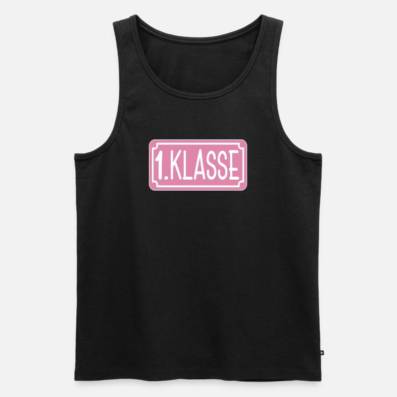 Grundschule - 1. Klasse Mädchen Schulkind - Männer Premium Bio Tank Top - Schwarz