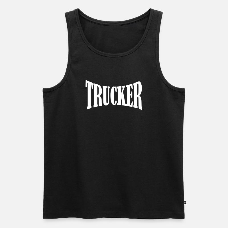 trucker shirt - Männer Premium Bio Tank Top - Schwarz