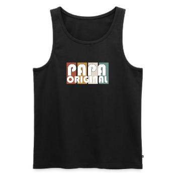 Original Dad - Men's Premium Organic Tank Top - black - Front - Michal (187cm)