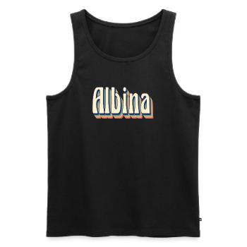 Vintage rétro Albina T-Shirt cadeau T-Shirt - Débardeur bio Premium Homme - noir - Devant - AI Model Male 178 light (178cm)