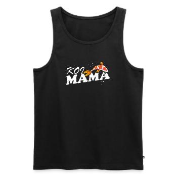 Koi Mama Fière, Poisson Drôle Vie à l’étang - Débardeur bio Premium Homme - noir - Devant - Michal (187cm)