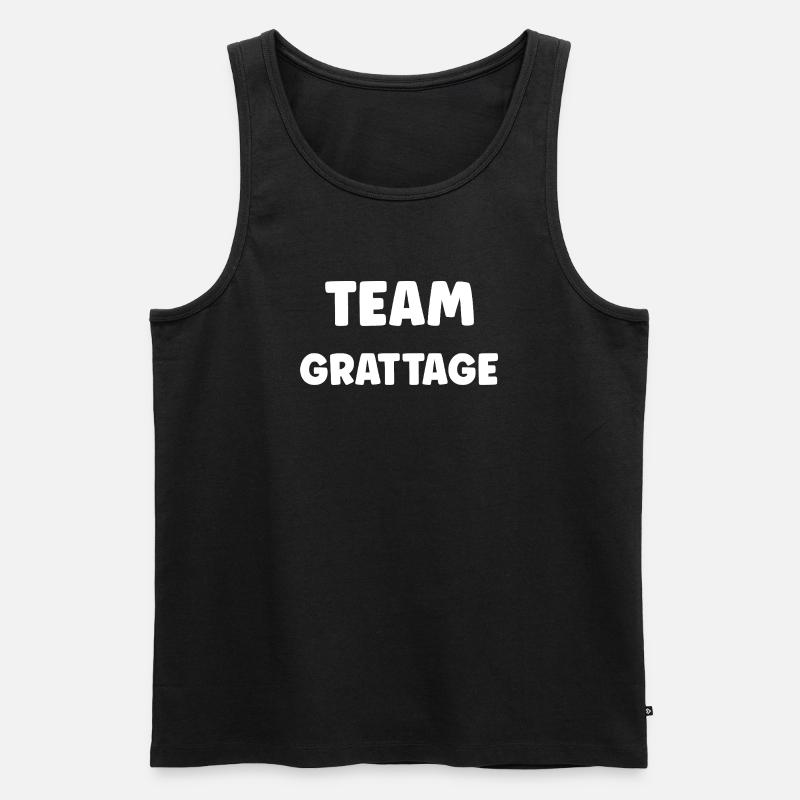 Team Scratching: Black on White - Men's Premium Organic Tank Top - black