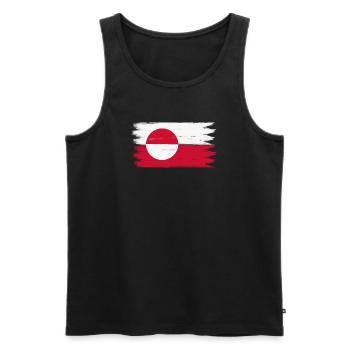Flaggen liebe vintage  - Männer Premium Bio Tank Top - Schwarz - Vorne - AI Model Male 178 light (178cm)