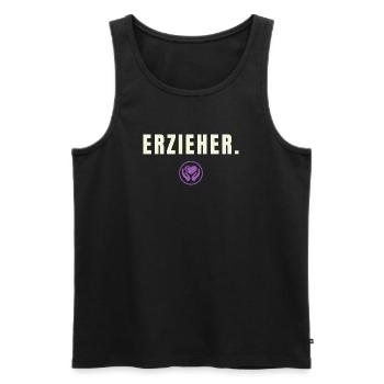 ERZIEHER. Minimalist Job Success Edition - Männer Premium Bio Tank Top - Schwarz - Vorne - AI Model Male 178 light (178cm)