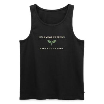 Montessori mother, Gentle parenting, Mindful - Men's Premium Organic Tank Top - black - Front - AI Model Male 178 light (178cm)