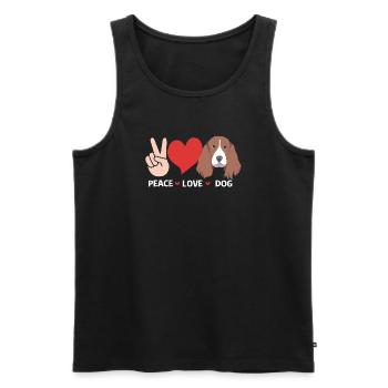 Springer Spaniel Hund - Männer Premium Bio Tank Top - Schwarz - Vorne - AI Model Male 178 light (178cm)