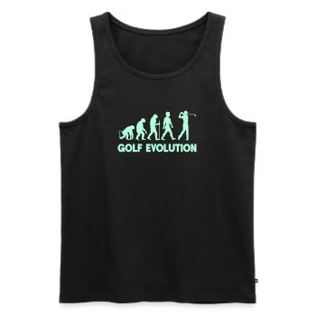 Golf Evolution Silhouettes - Men's Premium Organic Tank Top - black - Front - Michal (187cm)