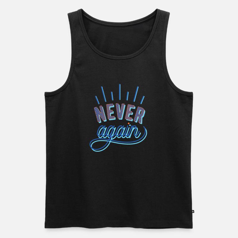 NEVER again - Männer Premium Bio Tank Top - Schwarz