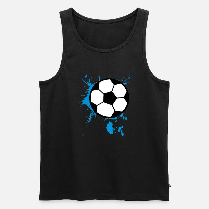 Fußball Splash 3c - Männer Premium Bio Tank Top - Schwarz