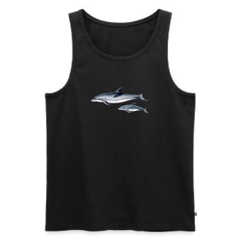 Repéré Dolphin - Dauphin tacheté - Dauphin tacheté - Débardeur bio Premium Homme - noir - Devant - Michal (187cm)