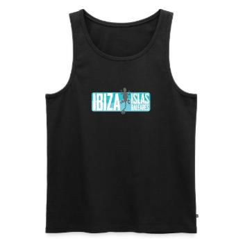Ibiza Insel Vektor Design - Männer Premium Bio Tank Top - Schwarz - Vorne - AI Model Male 178 light (178cm)