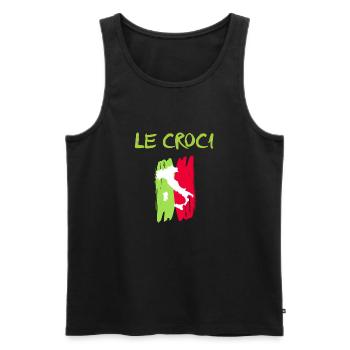 Le Croci Bologna - Männer Premium Bio Tank Top - Schwarz - Vorne - Michal (187cm)