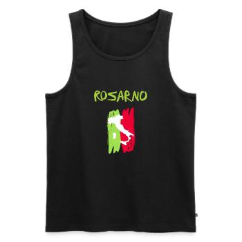 Rosarno Souvenir T-Shirt Rosarno Pullover Andenken - Männer Premium Bio Tank Top - Schwarz - Vorne - AI Model Male 178 light (178cm)