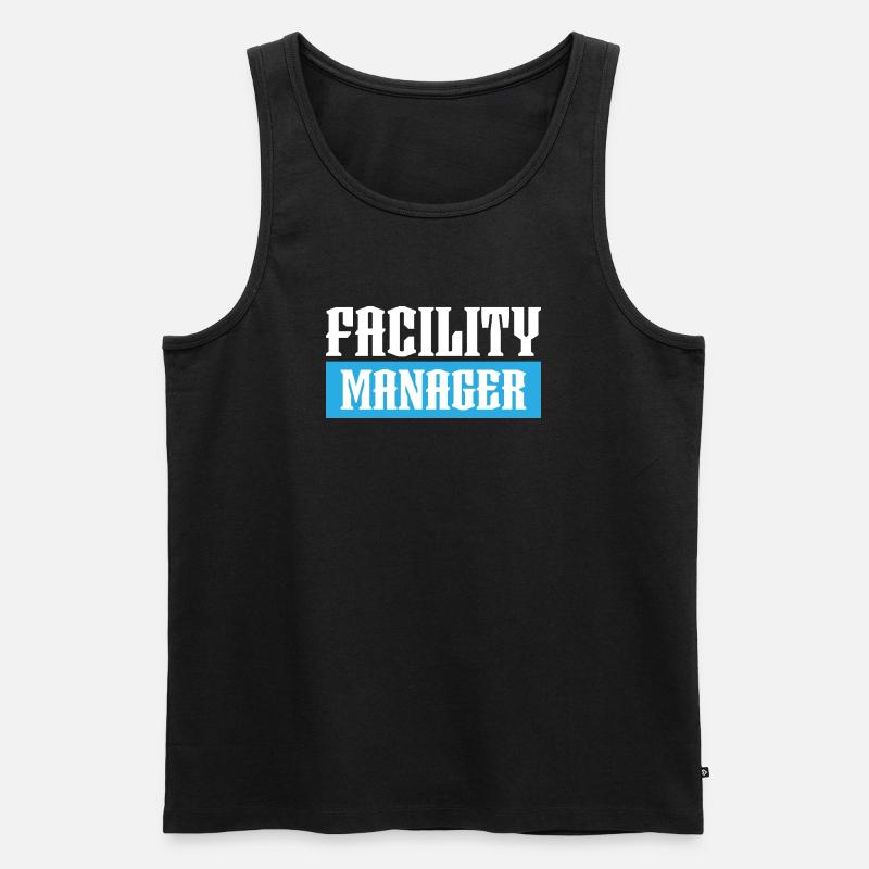 facility manager tshirt schwarz - Männer Premium Bio Tank Top - Schwarz