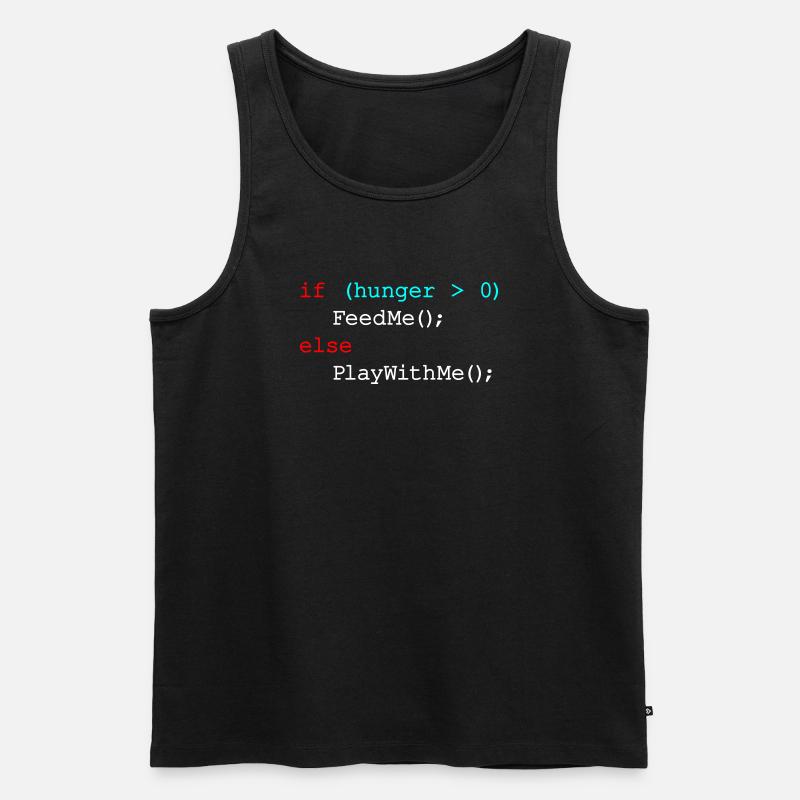 Wenn Hunger mich füttert, sonst spiel mit mir - JavaScript - Männer Premium Bio Tank Top - Schwarz
