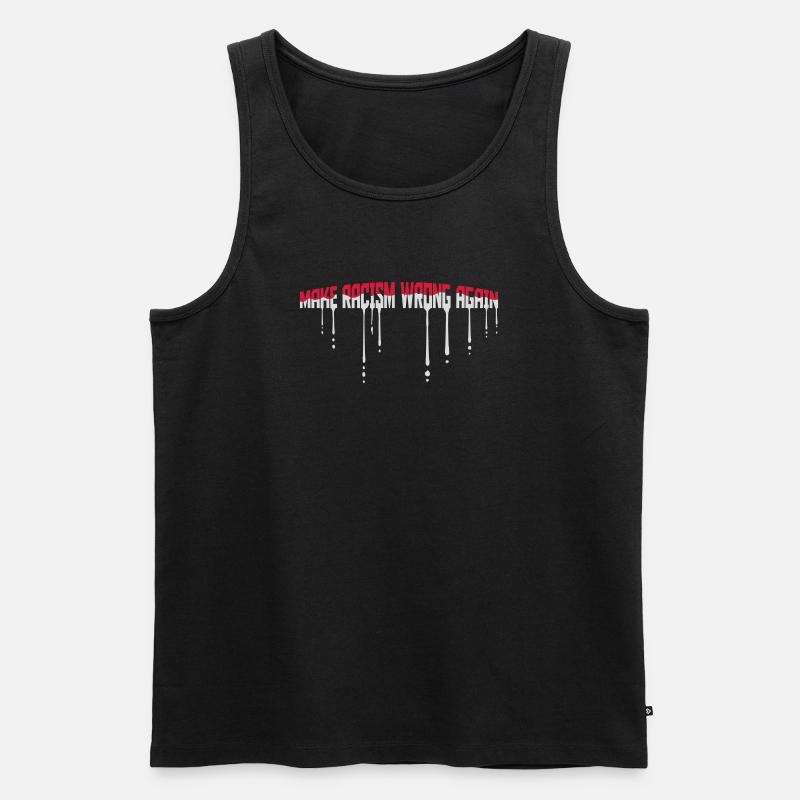 make racism wrong again - Männer Premium Bio Tank Top - Schwarz