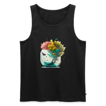 The miniature forest - Men's Premium Organic Tank Top - black - Front - Michal (187cm)