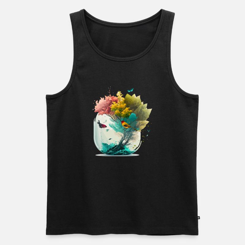 La forêt miniature - Débardeur bio Premium Homme - noir