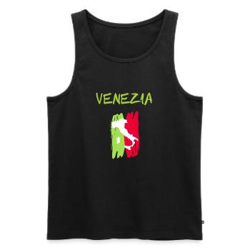 Venezia Souvenir Venise Souvenir - Débardeur bio Premium Homme - noir - Devant - AI Model Male 178 light (178cm)