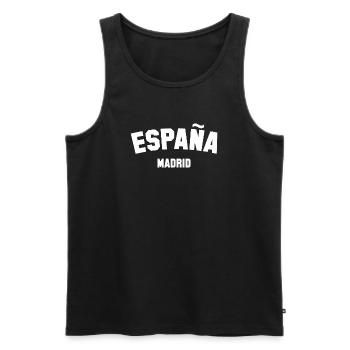 MADRID España Espagne - Débardeur bio Premium Homme - noir - Devant - Michal (187cm)