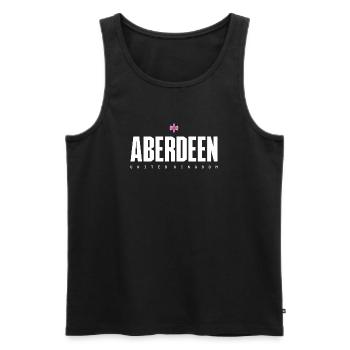 Aberdeen Crest UK Flag - Men's Premium Organic Tank Top - black - Front - AI Model Male 178 light (178cm)