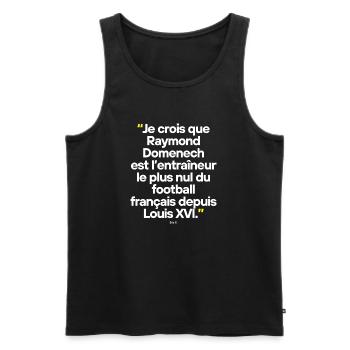 Citation célèbre footballeur - Débardeur bio Premium Homme - noir - Devant - Michal (187cm)