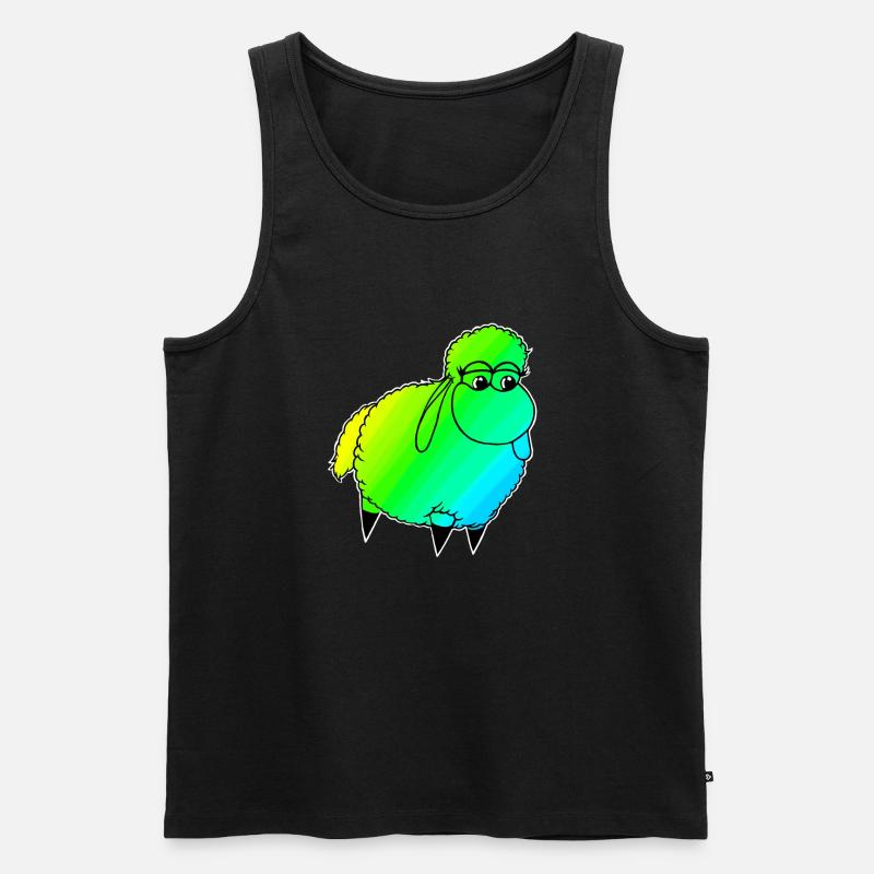 Wolly Sheeeepling Retro wave - Männer Premium Bio Tank Top - Schwarz