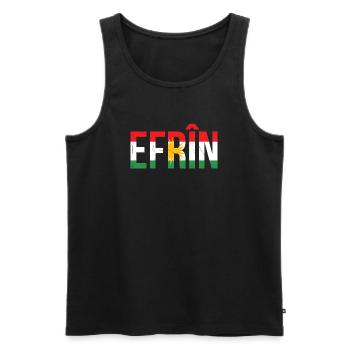 Kurdistan Kurden Friedenssymbol mit Nationalflagge - Männer Premium Bio Tank Top - Schwarz - Vorne - AI Model Male 178 light (178cm)