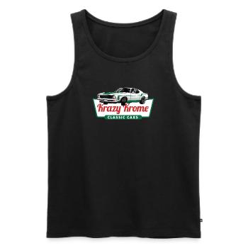 Krazy Krome Classic Car Drift Culture Muscle Power - Men's Premium Organic Tank Top - black - Front - Michal (187cm)