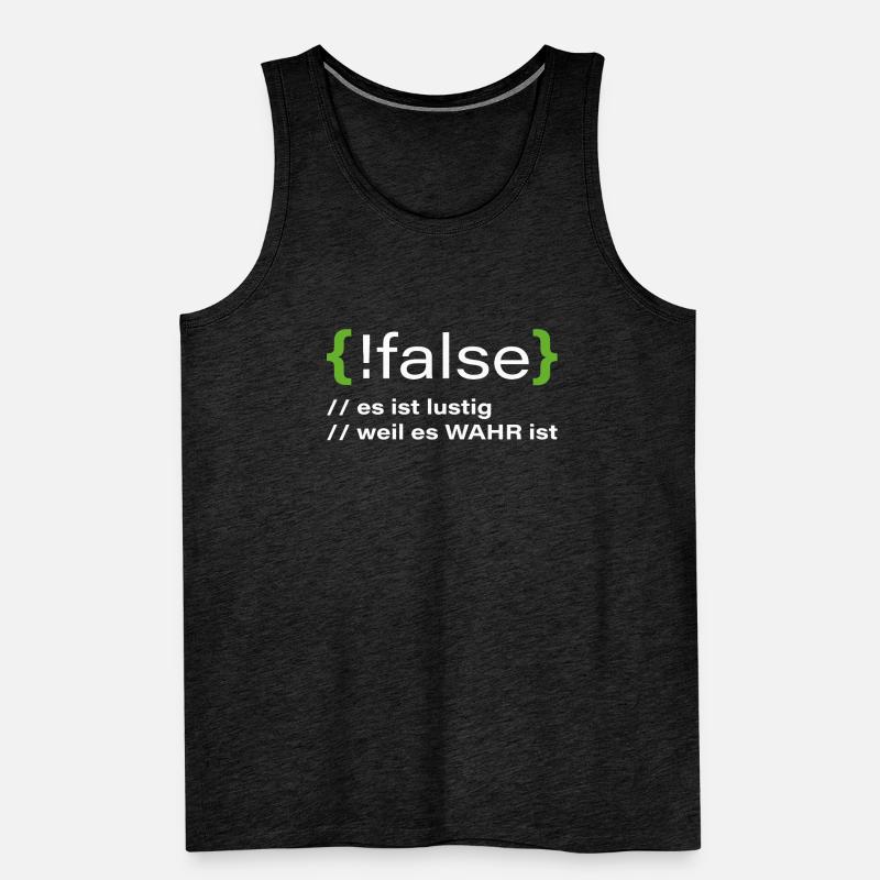false - Lustiger Programmierer Spruch Männer Premium Bio Tank Top