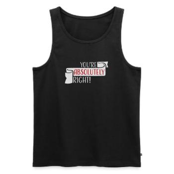 You're Absolutely Right Lustig Sarkastisch KI Logo - Männer Premium Bio Tank Top - Schwarz - Vorne - AI Model Male 178 light (178cm)