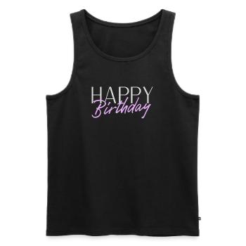 Bon anniversaire - Débardeur bio Premium Homme - noir - Devant - Michal (187cm)