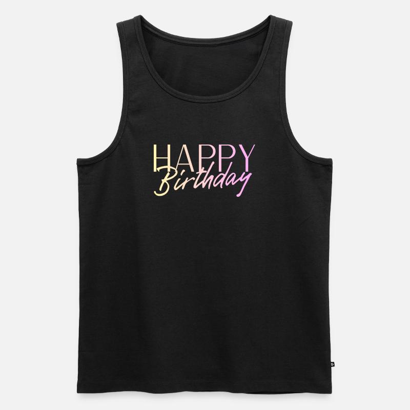 Happy Birthday - Männer Premium Bio Tank Top - Schwarz