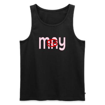 Geburtstag Mai – Sternzeichen Krebs - Männer Premium Bio Tank Top - Schwarz - Vorne - AI Model Male 178 light (178cm)