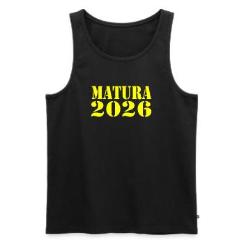 MATURA 2026 - Männer Premium Bio Tank Top - Schwarz - Vorne - AI Model Male 178 light (178cm)