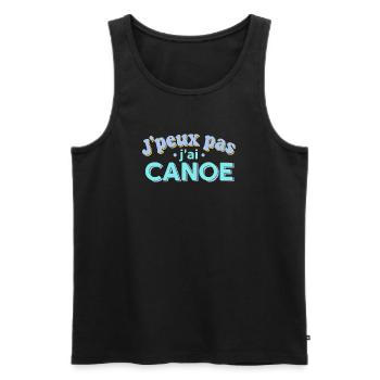 J'peux pas j'ai CANOE - Débardeur bio Premium Homme - noir - Devant - AI Model Male 178 light (178cm)