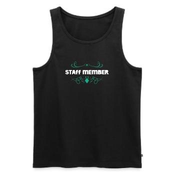 Insigne d’ornement pour membre du personnel - Débardeur bio Premium Homme - noir - Devant - Michal (187cm)