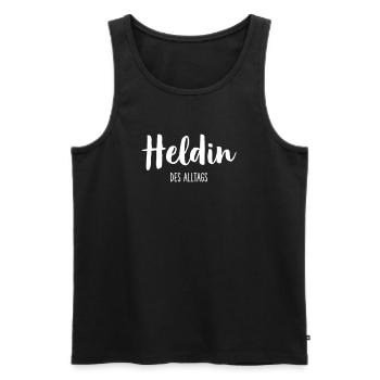 Heldin des Alltags - Helfer Retter Held - Männer Premium Bio Tank Top - Schwarz - Vorne - Michal (187cm)