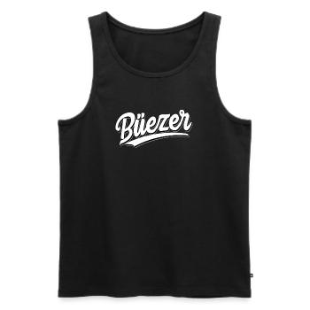 Büezer - Suisse - Dialecte - Débardeur bio Premium Homme - noir - Devant - AI Model Male 178 light (178cm)