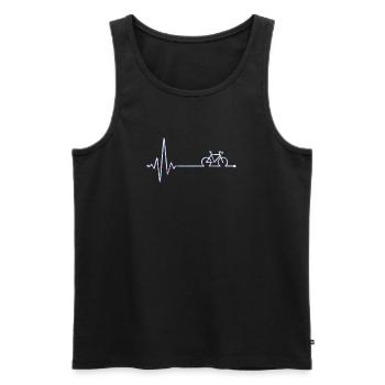 Neon Bike Pulse - Männer Premium Bio Tank Top - Schwarz - Vorne - AI Model Male 178 light (178cm)