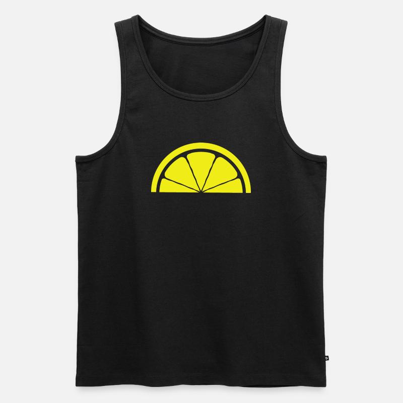 Zitrone Design - Männer Premium Bio Tank Top - Schwarz