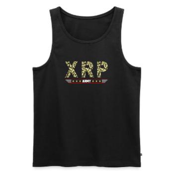 XRP Army - Men's Premium Organic Tank Top - black - Front - AI Model Male 178 light (178cm)