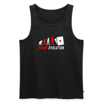 Évolution du poker - Débardeur bio Premium Homme - noir - Devant - Michal (187cm)