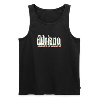Adriano t-shirt rétro vintage t-shirt cadeau - Débardeur bio Premium Homme - noir - Devant - Michal (187cm)