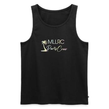 "MLLRC" Mallorca Party Crew - Tropisch - Pastell - Männer Premium Bio Tank Top - Schwarz - Vorne - Michal (187cm)