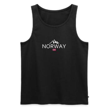 Norvège - Norvège - Norvège - Drapeau - Scandinavie - Débardeur bio Premium Homme - noir - Devant - AI Model Male 178 light (178cm)
